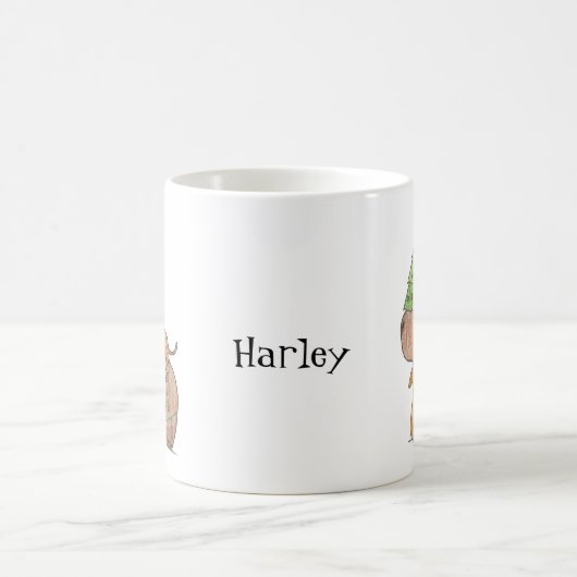 Capybara mit Hund und Katze Custom Holiday Geschen Kaffeetasse (Mittel)