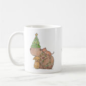 Capybara mit Hund und Katze Custom Holiday Geschen Kaffeetasse (Links)
