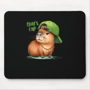 Capybara mit Kappe Urban Style Aufkleber  Mousepad