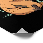 Capybara mit Schwanz - Chill-Vibes Poster (Ecke)
