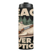 Capybara mit Shotgun Grafik Thermosbecher (Vorderseite)