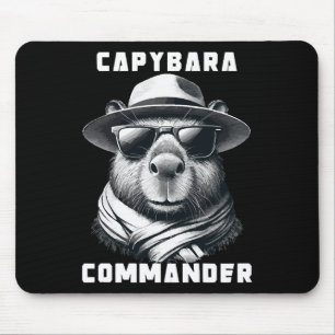 Capybara mit Sonnenbrille Capy Kommandant Mousepad