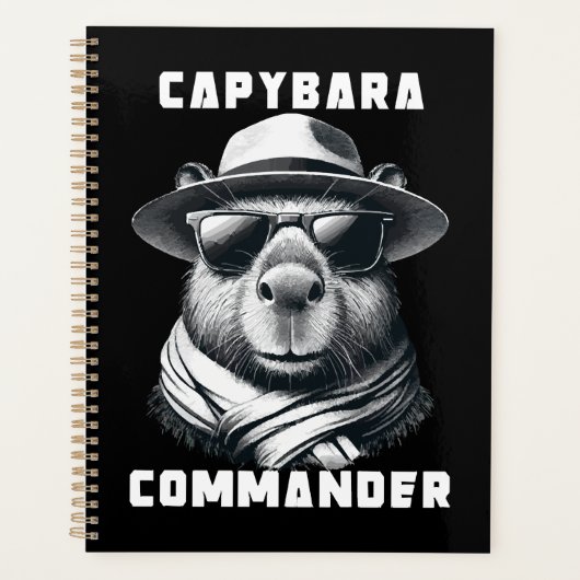 Capybara mit Sonnenbrille Capy Kommandant Planer (Vorderseite)