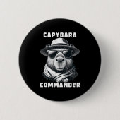 Capybara mit Sonnenbrille Kapitän Button (Vorderseite)