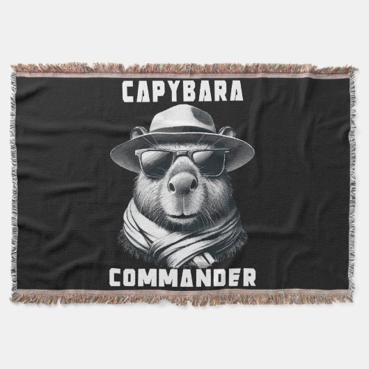 Capybara mit Sonnenbrille Kapitän Decke (Vorderseite)