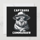 Capybara mit Sonnenbrille Kapitän Einladung (Vorderseite)