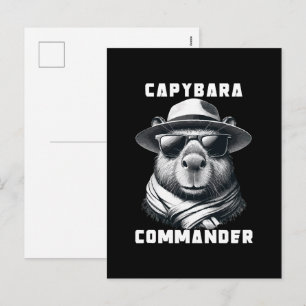Capybara mit Sonnenbrille Kapitän Feiertagspostkarte