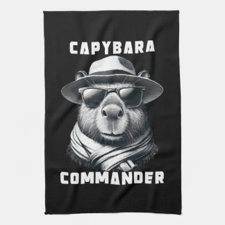 Capybara mit Sonnenbrille Kapitän Geschirrtuch