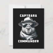 Capybara mit Sonnenbrille Kapitän Mitteilungskarte (Vorderseite)