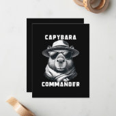 Capybara mit Sonnenbrille Kapitän Mitteilungskarte (Vorderseite/Rückseite Beispiel)