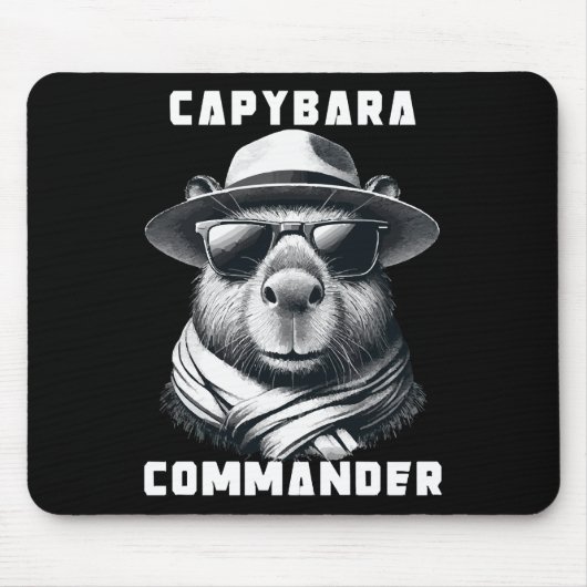 Capybara mit Sonnenbrille Kapitän Mousepad (Vorne)