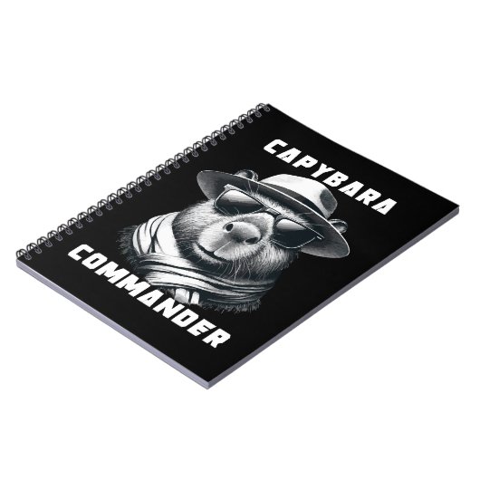 Capybara mit Sonnenbrille Kapitän Notizblock (Linke Seite)