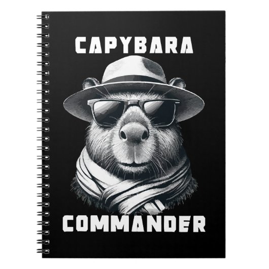 Capybara mit Sonnenbrille Kapitän Notizblock (Vorderseite)