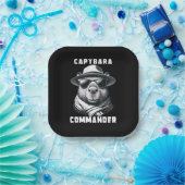 Capybara mit Sonnenbrille Kapitän Pappteller (Party)