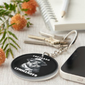 Capybara mit Sonnenbrille Kapitän Schlüsselanhänger (Vorderseite rechts)