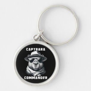 Capybara mit Sonnenbrille Kapitän Schlüsselanhänger