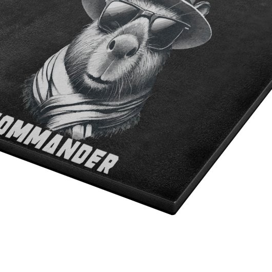 Capybara mit Sonnenbrille Kapitän Schneidebrett (Ecke)