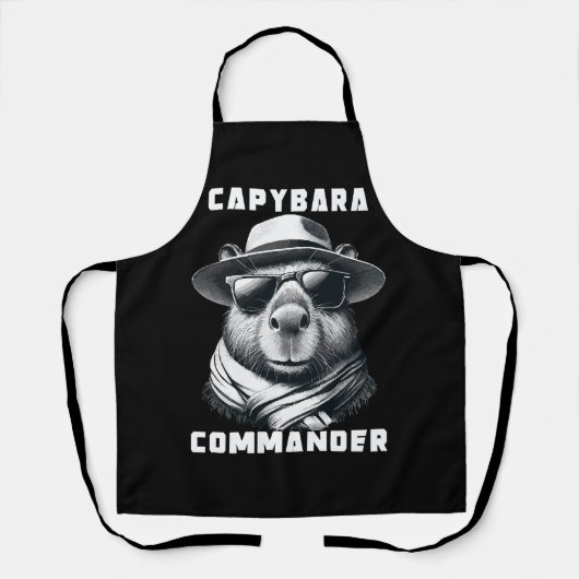 Capybara mit Sonnenbrille Kapitän Schürze (Vorderseite)