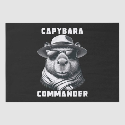 Capybara mit Sonnenbrille Kapitän Seidenpapier (Vorderseite)