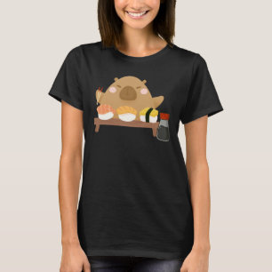 Capybara mit Sushi T-Shirt
