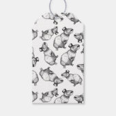 Capybara mit Top-Hut Geschenkanhänger (Vorderseite)