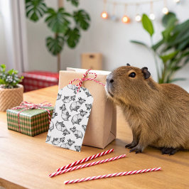 Capybara mit Top-Hut Geschenkanhänger