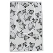 Capybara mit Top-Hut Mittlere Geschenktüte (Vorderseite)