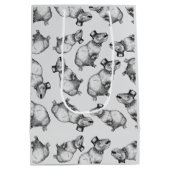 Capybara mit Top-Hut Mittlere Geschenktüte (Rückseite)