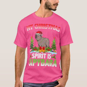 Capybara mit Weihnachtsmannmütze Meine Weihnachtss T-Shirt