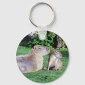 Capybara Mom and Son Keychain Schlüsselanhänger (Vorderseite)