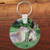 Capybara Mom and Son Keychain Schlüsselanhänger (Vorderseite)