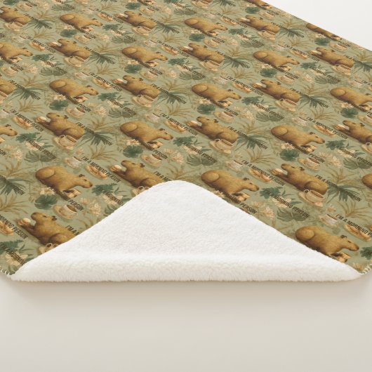 Capybara Morgenkaffee Frühstück Botanische Kunst Sherpadecke (3/4)