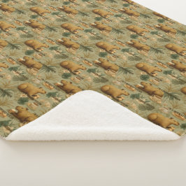 Capybara Morning Coffee Breakfast Botanical Art Sherpadecke