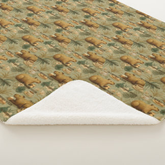 Capybara Morning Coffee Breakfast Botanical Art Sherpadecke