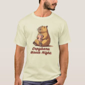 Capybara Movie Night T - Shirt - Chill Vibes only (Vorderseite)