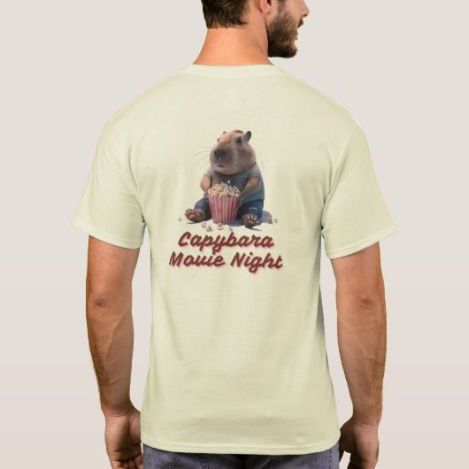 Capybara Movie Night T - Shirt - Chill Vibes only (Rückseite)