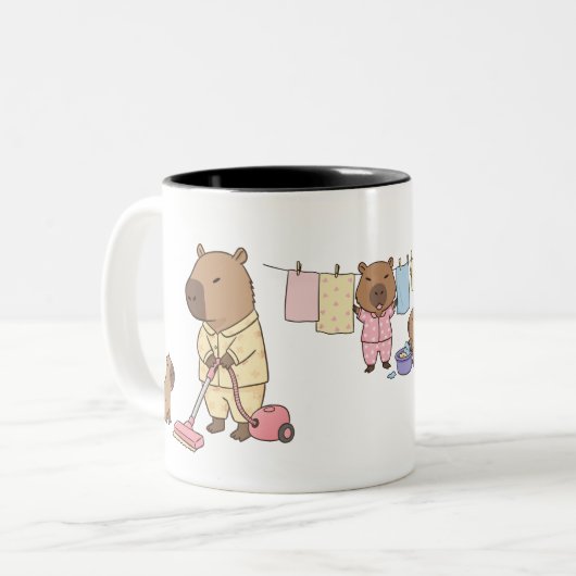 Capybara Mum Tasse | Niedliches und gemütliches Ge (Vorderseite Links)