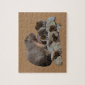 Capybara Mummy mit Babys, Jigsaw Puzzle (Vertikal)