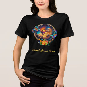 Capybara Music Sunset-Sprecherlounge Tri-Blend Shirt