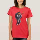 Capybara Musician in Space T - Shirt (Vorderseite)