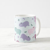 Capybara-Muster Kaffeetasse (VorderseiteRechts)
