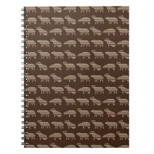Capybara-Muster-Notizbuch Notizblock (Vorderseite)