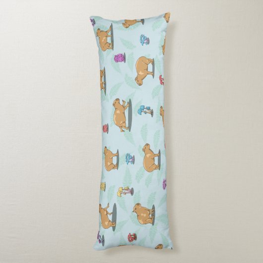 Capybara-Muster Seitenschläferkissen (Rückseite (Vertikal))