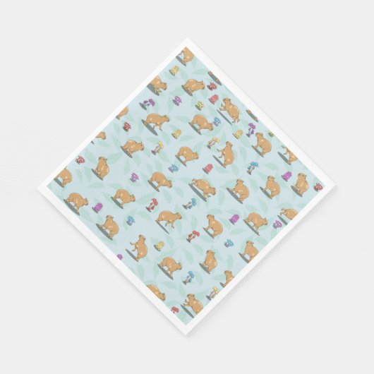 Capybara-Muster Serviette (Ecke)