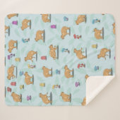 Capybara-Muster Sherpadecke (Vorderseite (Horizontal))