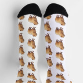 Capybara-Muster Süß Socken (Oben)