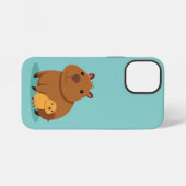 Capybara Mutter und Kind-Fall iPhone Hülle (Rückseite (Horizontal))