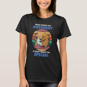 Capybara-Mutter-und-Kind-Puzzle Autismus-Bewusstse T-Shirt