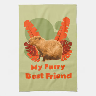 Capybara My Furry Best Friend Geschirrtuch