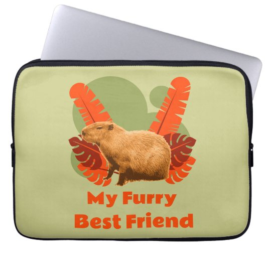 Capybara My Furry Best Friend Laptopschutzhülle (Vorderseite)